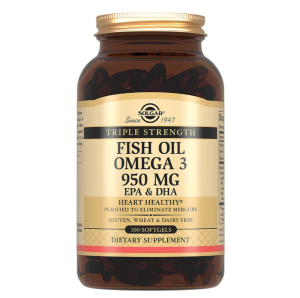 Купить  Solgar Тройная Омега-3 950 мг ЭПК и ДГК 100 шт капсулы