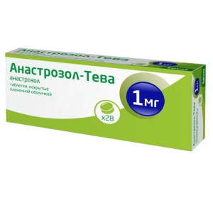 Купить  Анастрозол-Тева 1 мг 28 шт таблетки покрытые пленочной оболочкой
