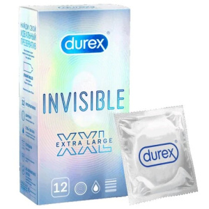 Купить  Durex Invisible XXL презервативы ультра тонкие 12 шт.