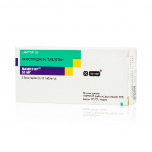 Купить  Ламитор таблетки 50мг №50