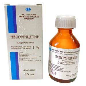 Купить  Левомицетин р-р д/наруж примен спирт 1% фл 25мл