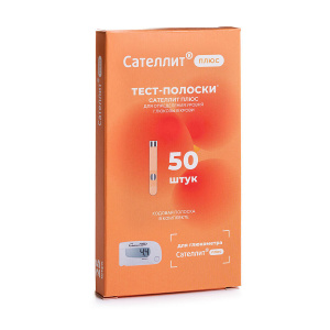 Купить  Тест-полоски Сателит Плюс к глюкометру ПКГ-02 №50