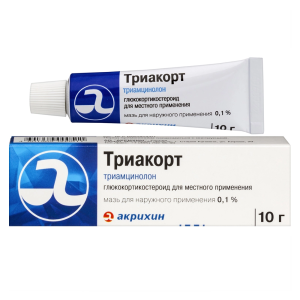 Триакорт 0,1% 10 г мазь для наружного применения Купить Триакорт 0,1% 10 г мазь для наружного применения