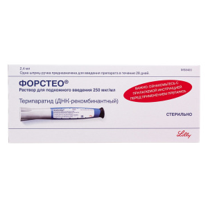 Купить  Форстео р-р д/п/к введ 250мкг/мл шпр-ручк 2,4мл