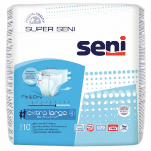Купить  Seni Super подгузники р.XL №10 (6 капель)