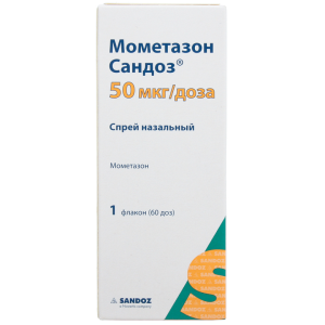 Купить  Мометазон Сандоз 50 мкг 60 доз спрей назальный дозированный
