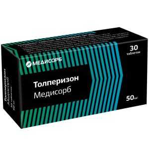 Толперизон Медисорб таб ппо 50мг №30 Купить Толперизон Медисорб таб ппо 50мг №30