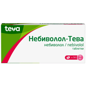 Купить  Небиволол-Тева 5 мг 56 шт таблетки