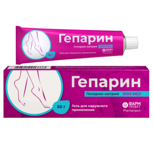 Купить  Гепарин 1000 МЕ/г 50 г гель для наружного применения