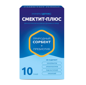Купить  Минерал Детокс Смектит-плюс Инулин 10 шт порошок для приема внутрь саше