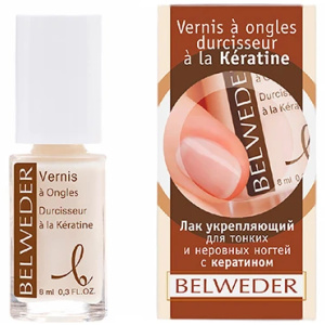 Купить  Belweder лак д/ногтей 8мл д/тонких и неровн ногтей с кератином