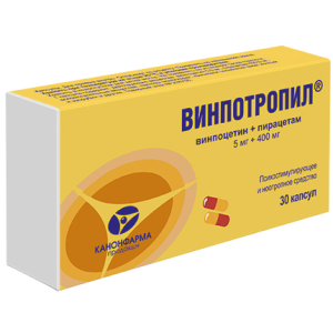 Купить  Винпотропил капсулы 5мг+400мг №30