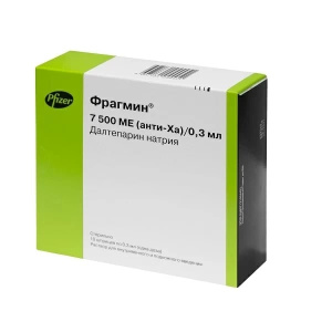 Купить  Фрагмин 7500МЕ анти-Ха/0,3мл р-р д/в/в и п/к введ шпр №10