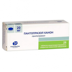 Купить  Пантопразол-Канон таблетки по кишечнораств   20мг №28