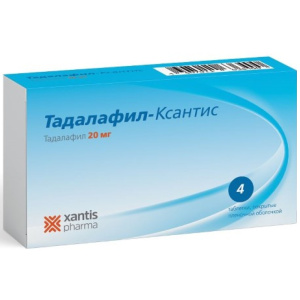 Купить  Тадалафил-Ксантис таб ппо 20мг №4