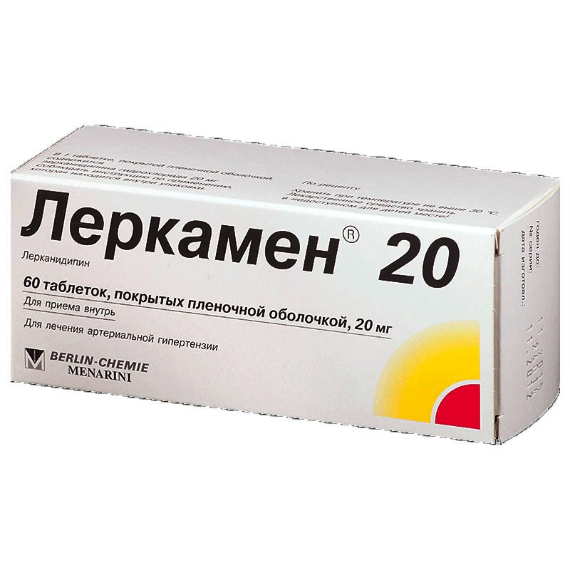 Леркамен 20 таблетки ппо 20мг №60  по цене 1 250 ₽ в интернет .