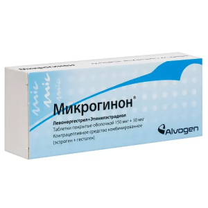 Купить  Микрогинон 21 шт таблетки покрытые оболочкой