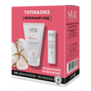 SVR набор Topialyse "Бережный уход" 50 мл крем для рук + 4 г стик для губ Купить SVR набор Topialyse "Бережный уход" 50 мл крем для рук + 4 г стик для губ