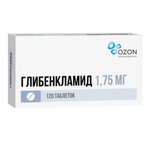Купить  Глибенкламид таблетки 1,75мг №120