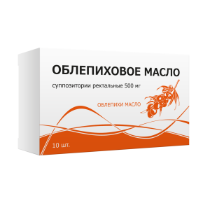 Купить  Облепиховое масло суппозитории ректальные 500мг №10