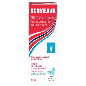 Купить  Ксимелин Эко спрей наз доз 140мкг/доз 60ДОЗ 10мл