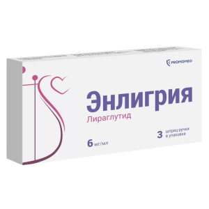 Купить  Энлигрия р-р д/п/к введ 6мг/мл шпр-ручк 3мл №3