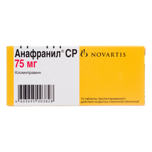 Купить  Анафранил CP 75 мг 10 шт таблетки покрытые пленочной оболочкой пролонгированные