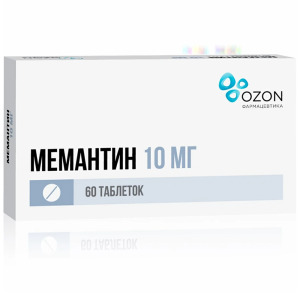Купить  Мемантин 10 мг 60 шт таблетки покрытые пленочной оболочкой