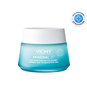 Купить  Vichy Mineral 89 50 мл 48 ч гель-сорбет для лица матирующий с увлажнением для жирной и комбинированной кожи