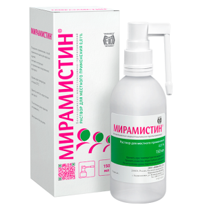Купить  Мирамистин р-р д/местн примен 0,01% 150мл + распылитель