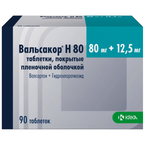 Купить  Вальсакор H 80 таб ппо 80мг+12,5мг №90