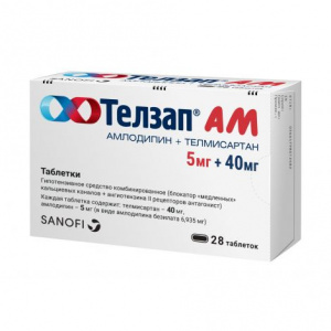 Купить  Телзап АМ таб 40мг+5мг №28