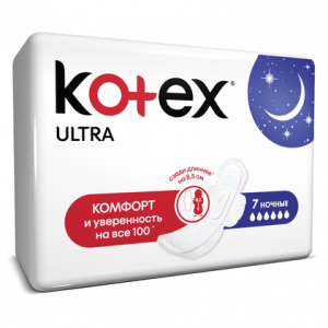 Купить  Kotex Ultra Night прокладки гигиенические сетчатые №7