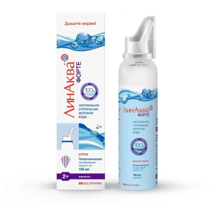 Купить  ЛинАква Форте средство д/орош и промыв носа 0,9% 125мл