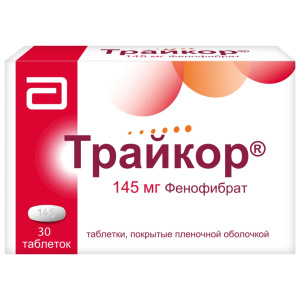 Купить  Трайкор таблетки ппо 145мг №30