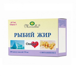 Купить  Рыбий Жир Mirrolla капс №100 с вит Е