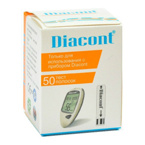 Купить Тест-полоски к глюкометру Diacont №50