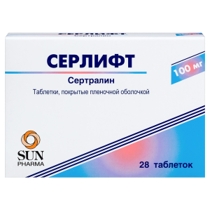 Купить  Серлифт 100 мг 28 шт таблетки покрытые пленочной оболочкой