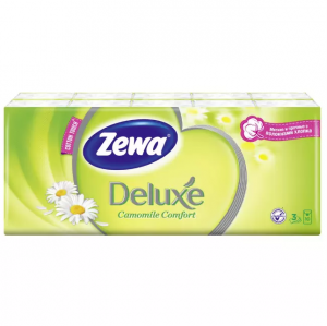 Купить  Zewa Deluxe платки носовые 10шт №10 ромашка