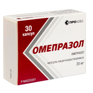 Купить  Омепразол капсулы кишечнорастворимые 20мг №30