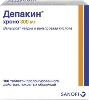Депакин Хроно 300 мг 100 шт таблетки пролонгированного действия покрытые оболочкой Купить Депакин Хроно 300 мг 100 шт таблетки пролонгированного действия покрытые оболочкой