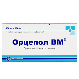 Орцепол ВМ 500 мг + 500 мг 10 шт таблетки покрытые пленочной оболочкой Купить Орцепол ВМ 500 мг + 500 мг 10 шт таблетки покрытые пленочной оболочкой
