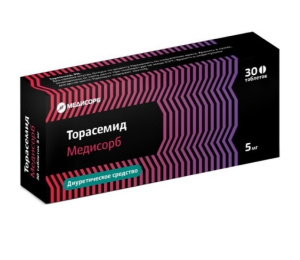 Купить  Торасемид Медисорб таблетки 5мг №30