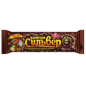 Батончик Капитан Сильвер трюфельно-ореховый в шоколадной глазури 50г Купить Батончик Капитан Сильвер трюфельно-ореховый в шоколадной глазури 50г