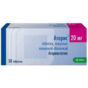 Купить  Аторис таб ппо 20мг №30