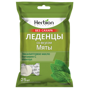 Купить  Хербион леденцы б/сах №25 мятные