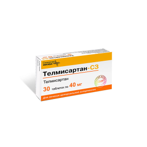 Купить  Телмисартан-СЗ 40 мг 30 шт таблетки