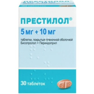 Престилол таб ппо 5мг+10мг №30 Купить Престилол таб ппо 5мг+10мг №30