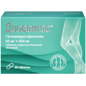 Купить  Диовенгес 50 мг + 450 мг 60 шт таблетки покрытые пленочной оболочкой