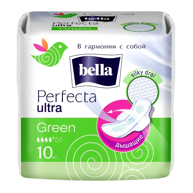 Купить Bella Perfecta Ultra прокладки гигиен №10 зеленый